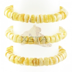 Matt yellow Amber beads bracelet
